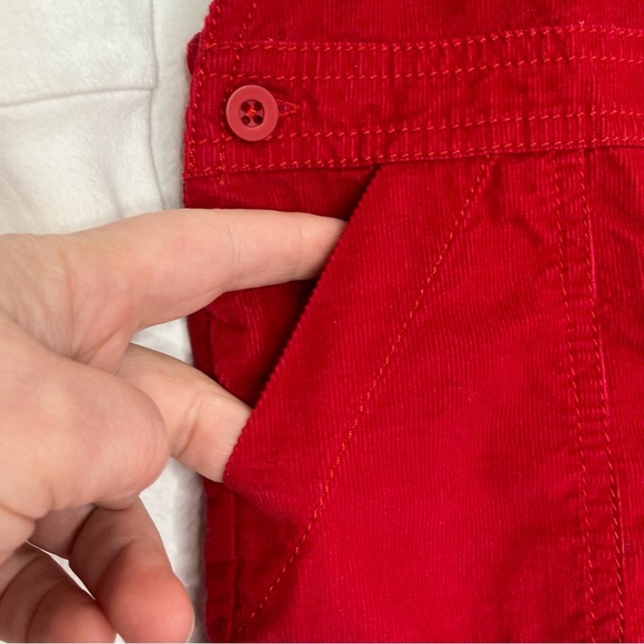Strasburg Christmas overall set red corduroy embroidered w/ turtleneck 6 months - Picture 8 of 14